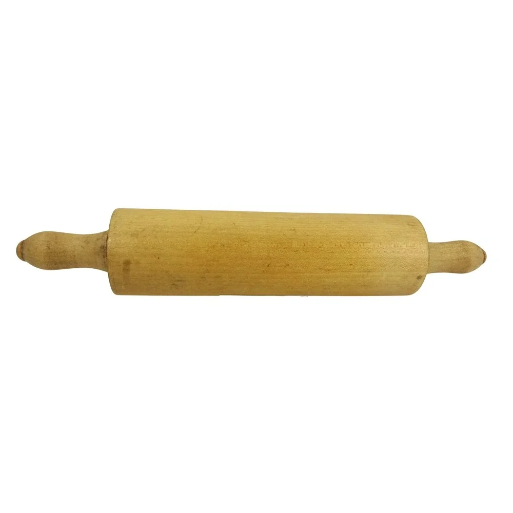 Vintage Wooden Rolling Pin Natural Wood‎ Farmhouse Kitchen Baking Tool Rustic